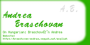 andrea braschovan business card